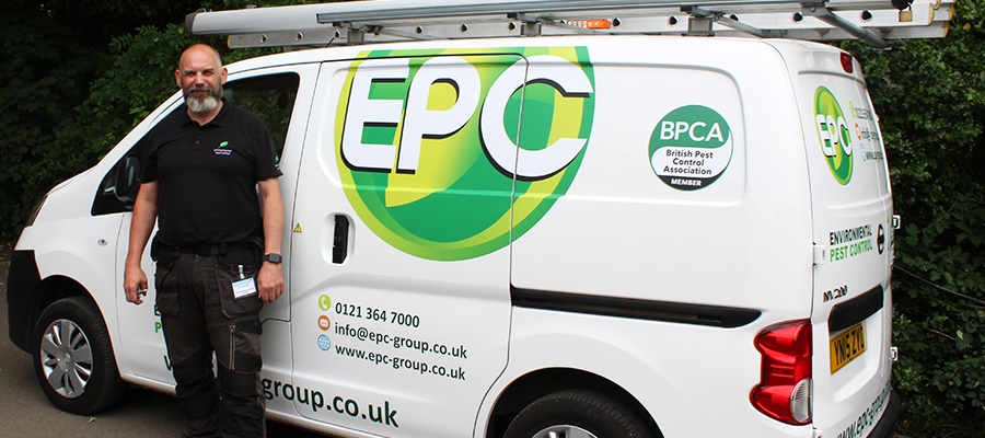 Ian Sharpe of EPC, proudly displaying the BPCA member logo